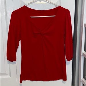 Quarter sleeve burnt orange shirt